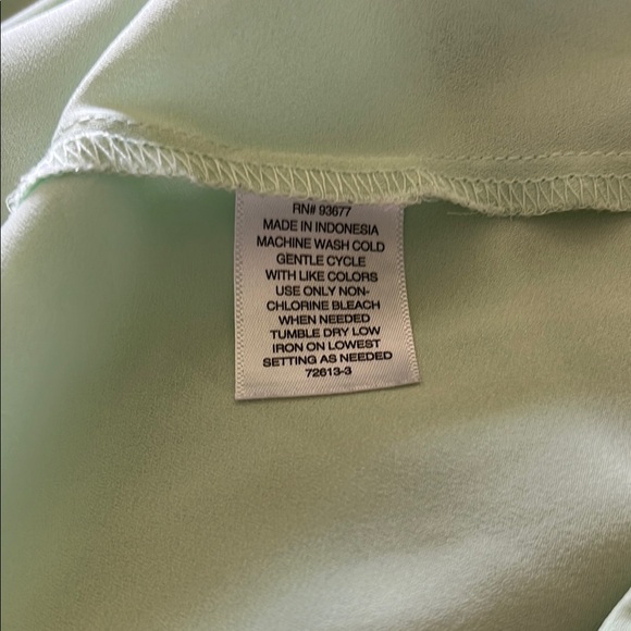 Worthington Green Flutter Sleeve Blouse with Tie Front - Picture 6 of 6